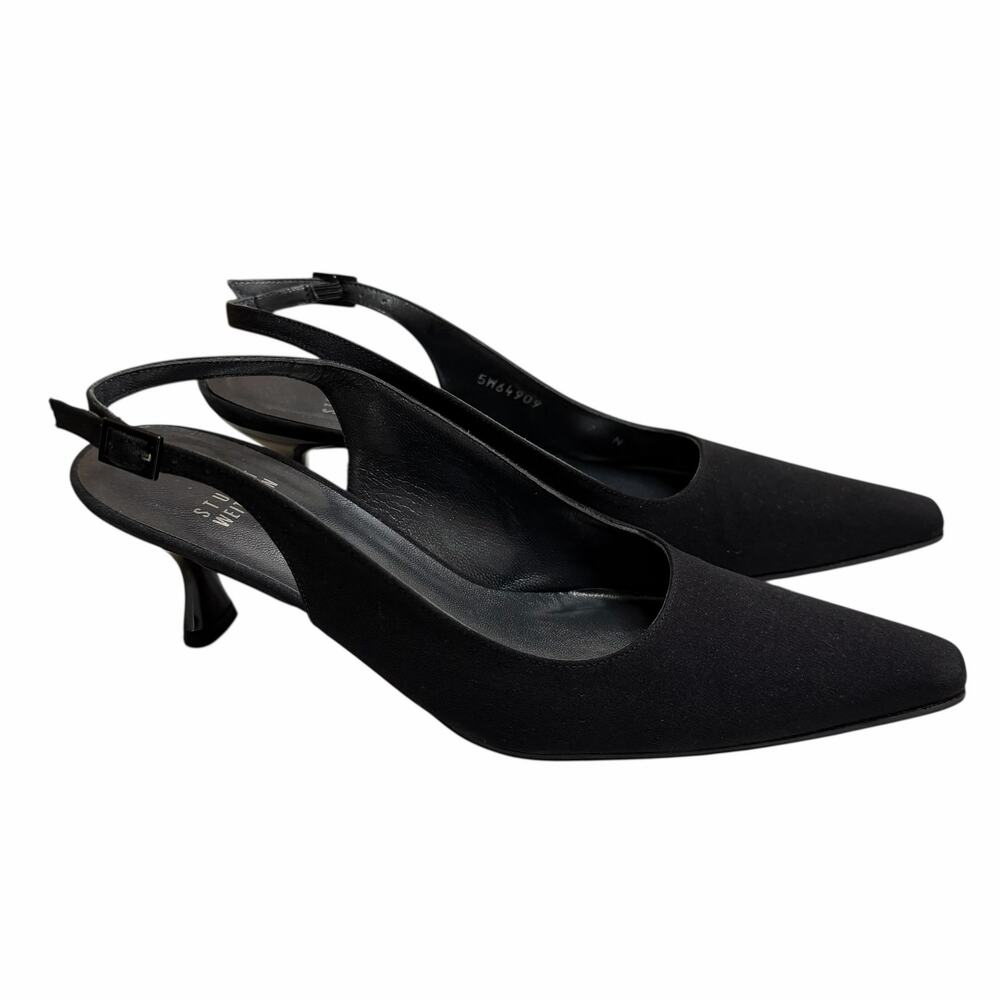 Stuart Weitzman Ideal Black Basic Stretch Micro S… - image 1